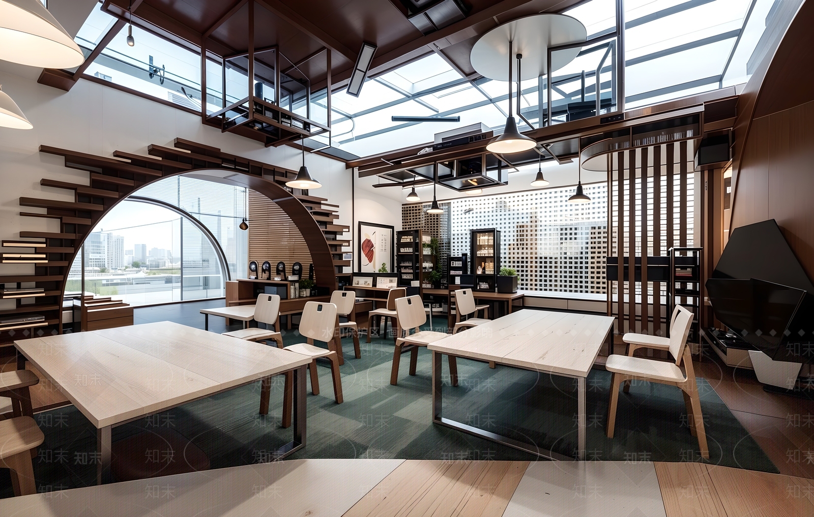 现代茶餐厅SU模型下载【ID:1199240246】
