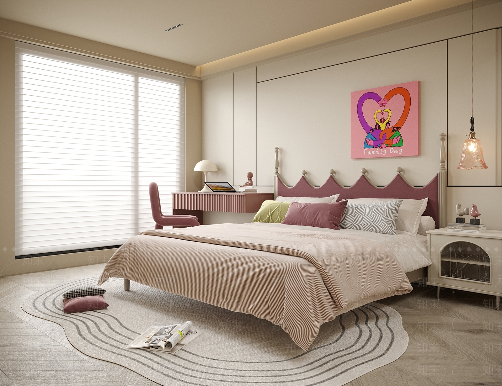 现代女孩房3D模型下载【ID:1199243535】