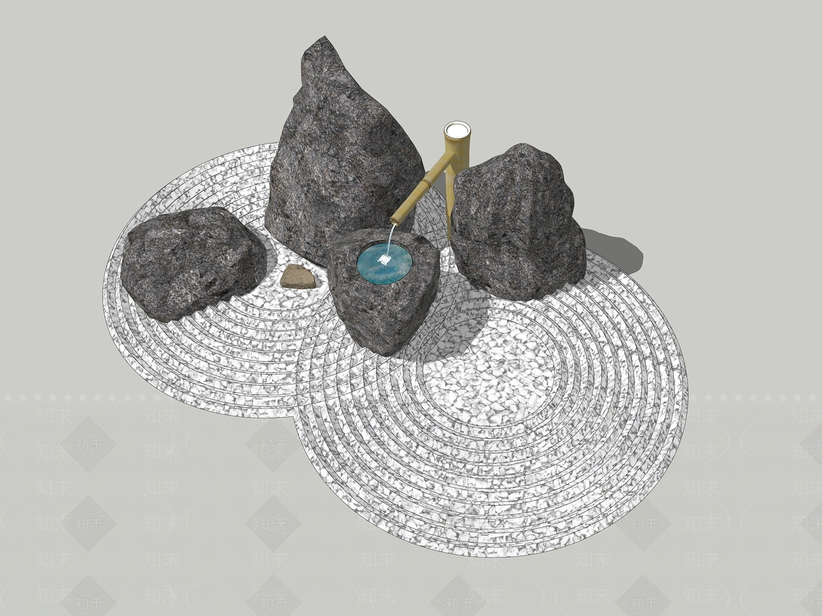 日式其他景观小品SU模型下载【ID:1199244008】