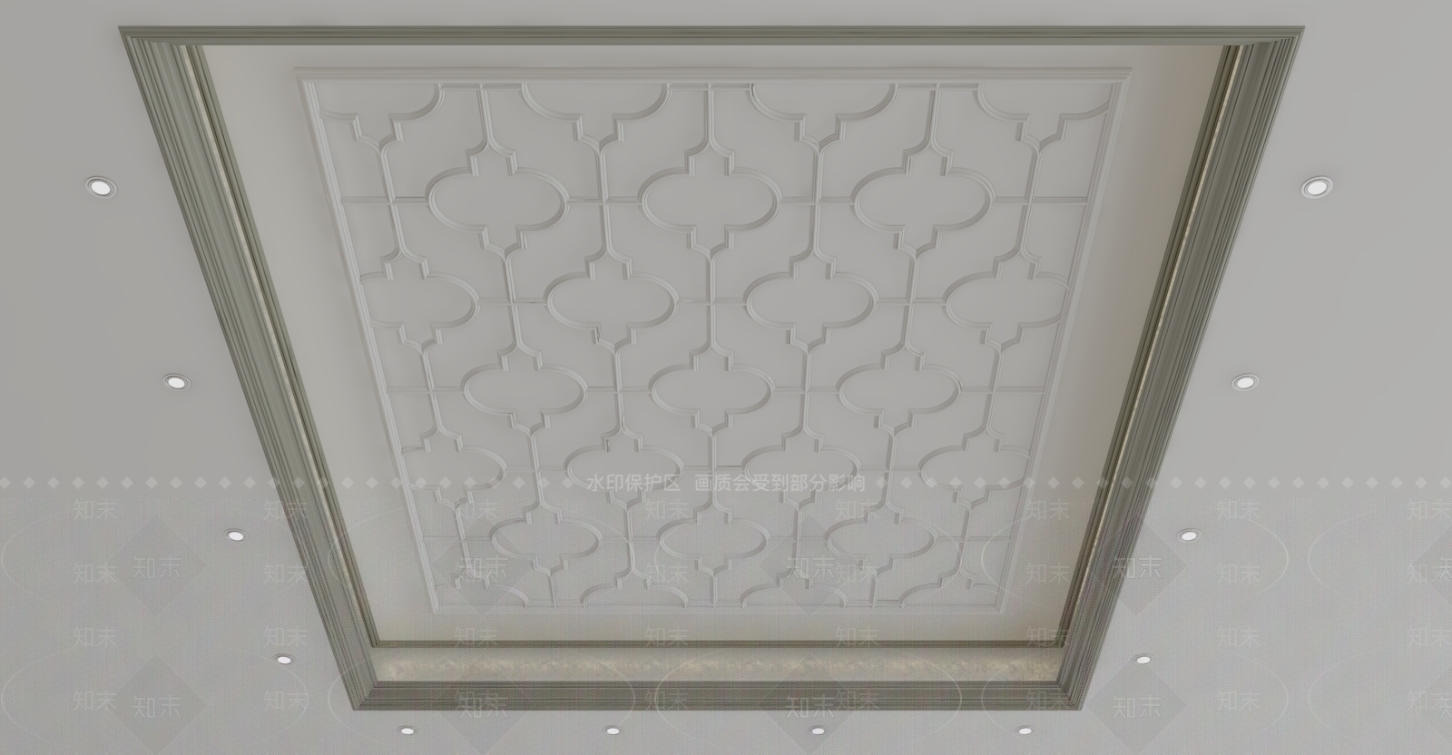 欧式吊顶3D模型渲染效果图