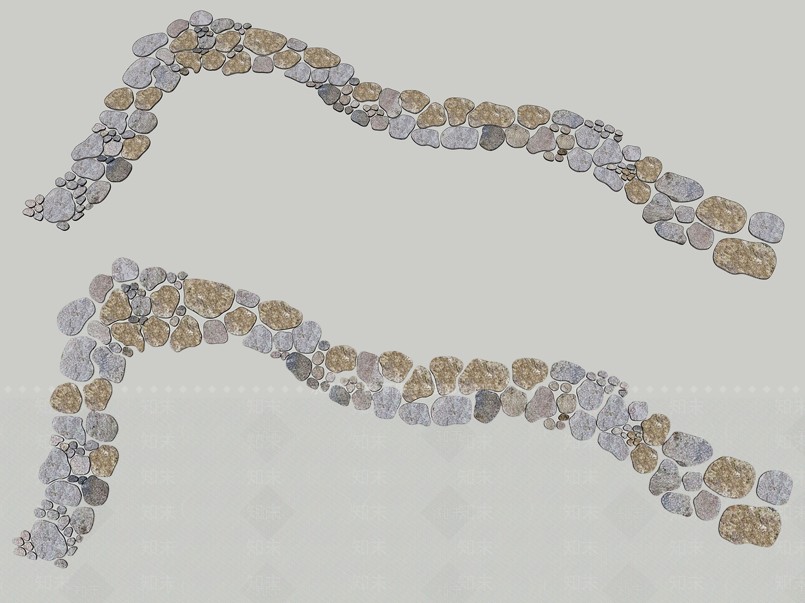 中式日式园路SU模型下载【ID:1199244257】