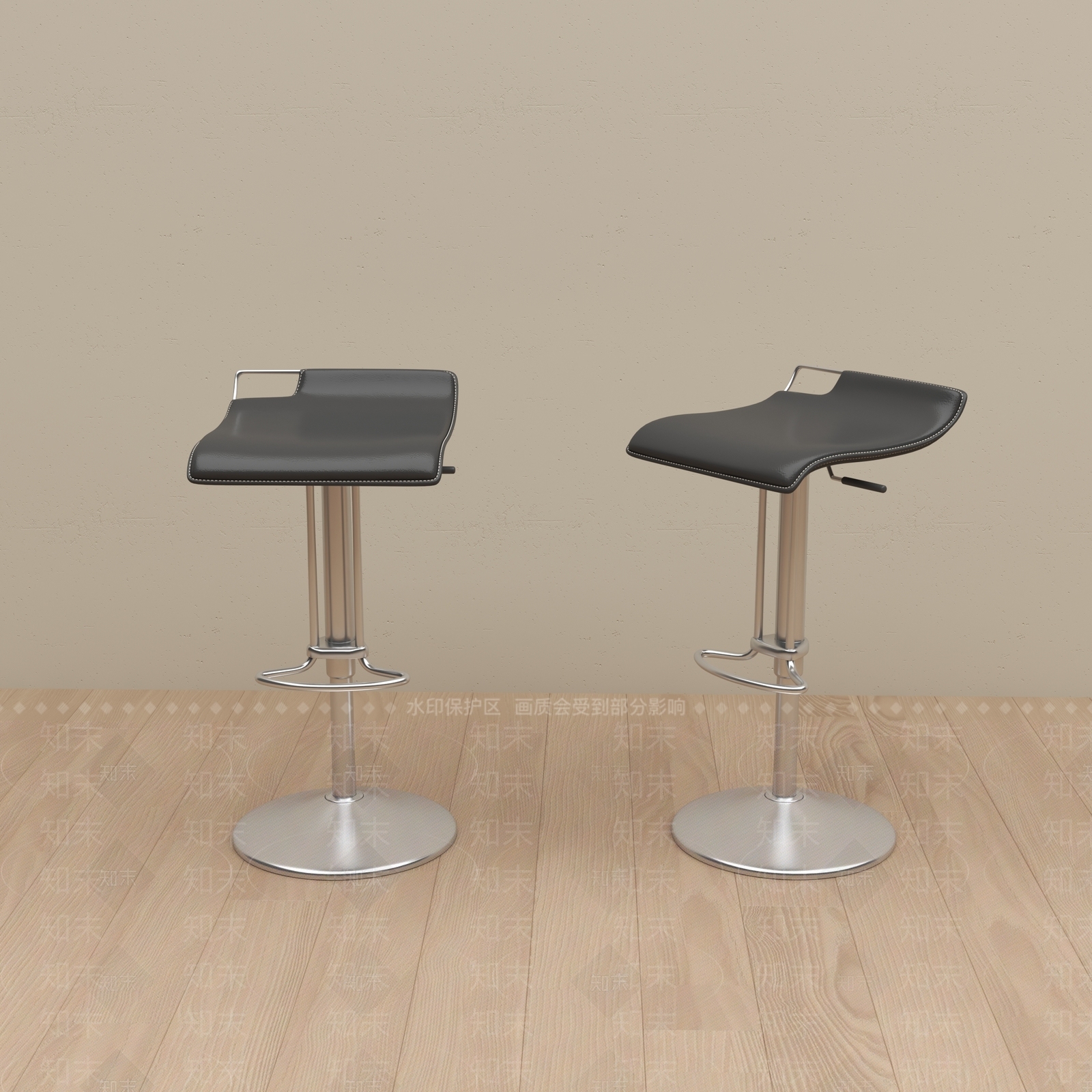 现代吧椅3D模型下载【ID:1199247601】