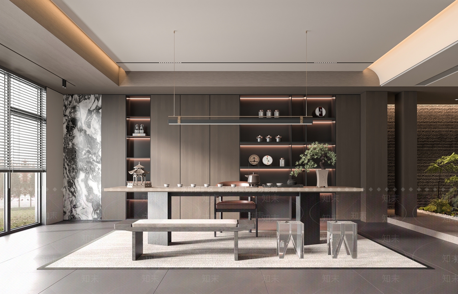 现代茶室3D模型下载【ID:1199249578】
