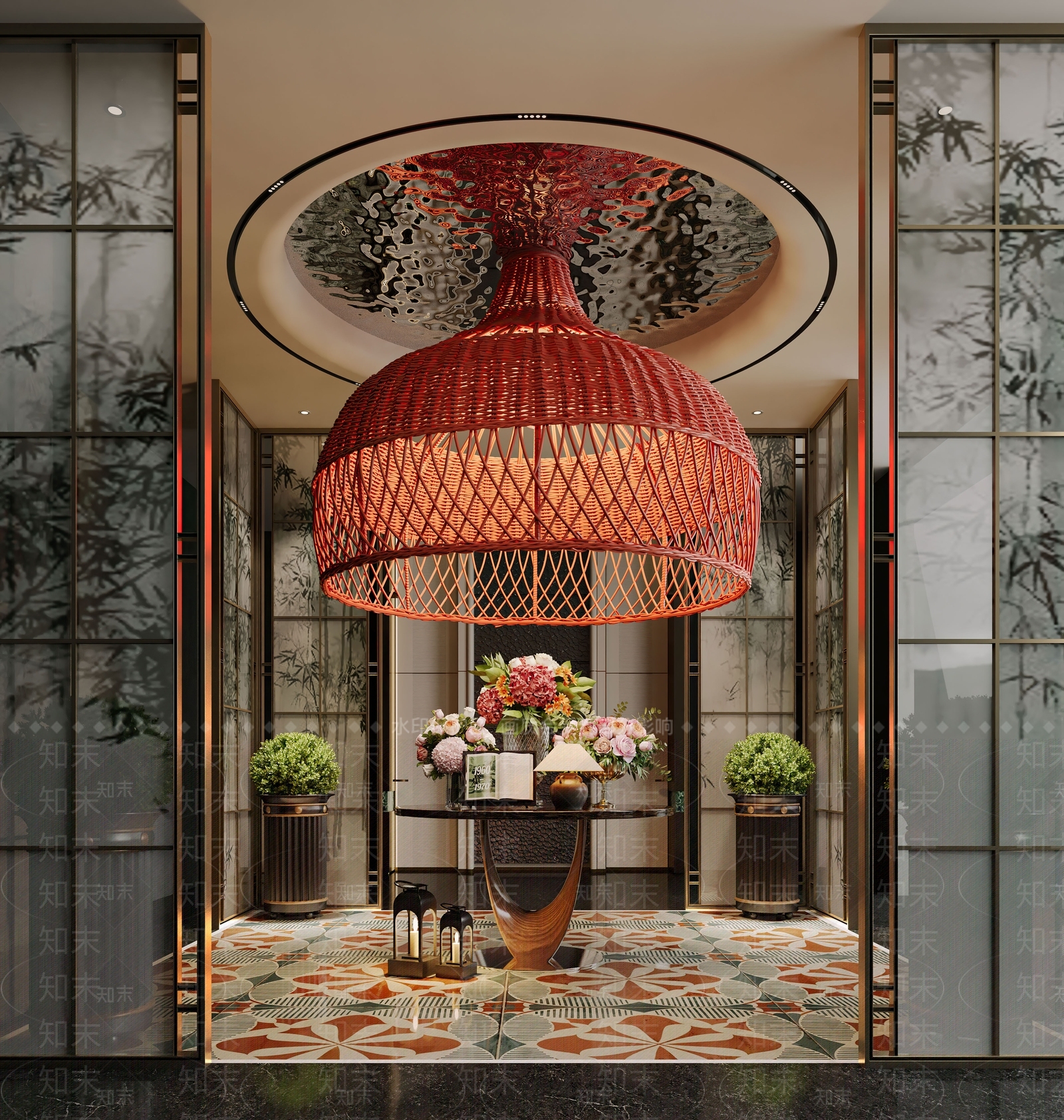 现代酒店大堂SU模型下载【ID:1199257752】