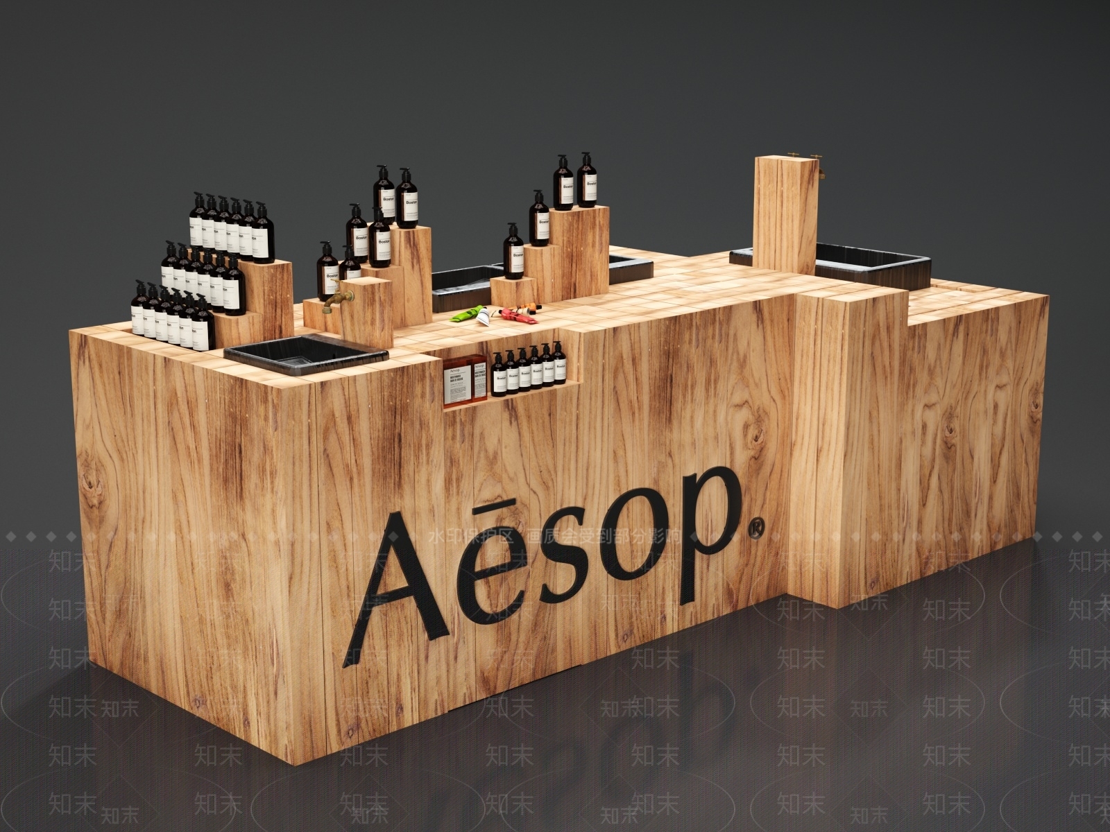现代化妆品展台SU模型下载【ID:1199258923】