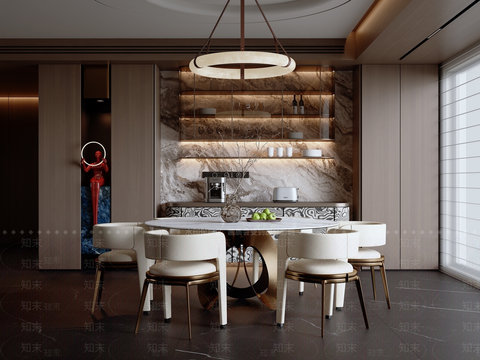 意式酒店餐厅3D模型下载【ID:1215170820】