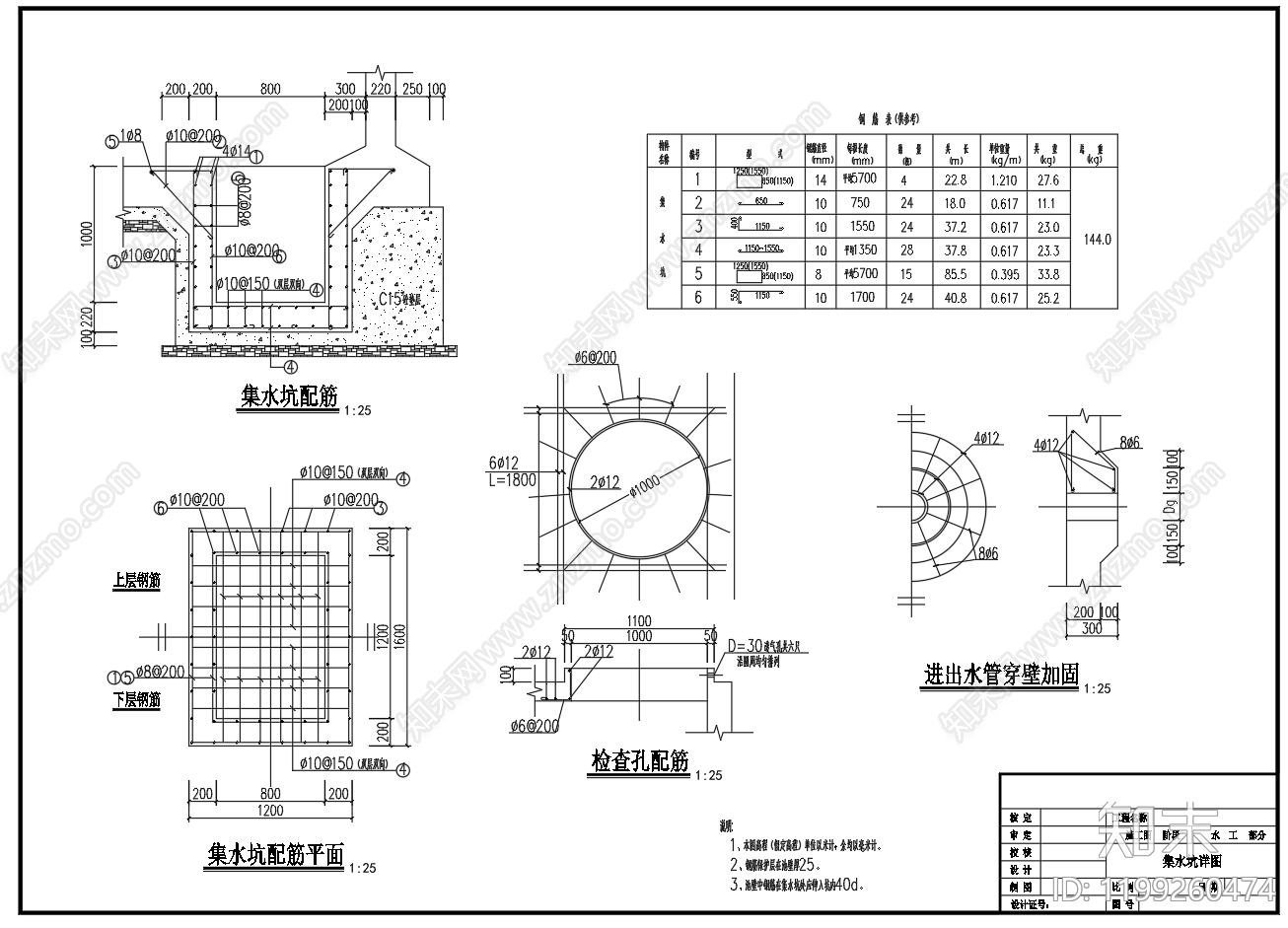 给排水节点详图cad施工图下载【ID:1199260474】