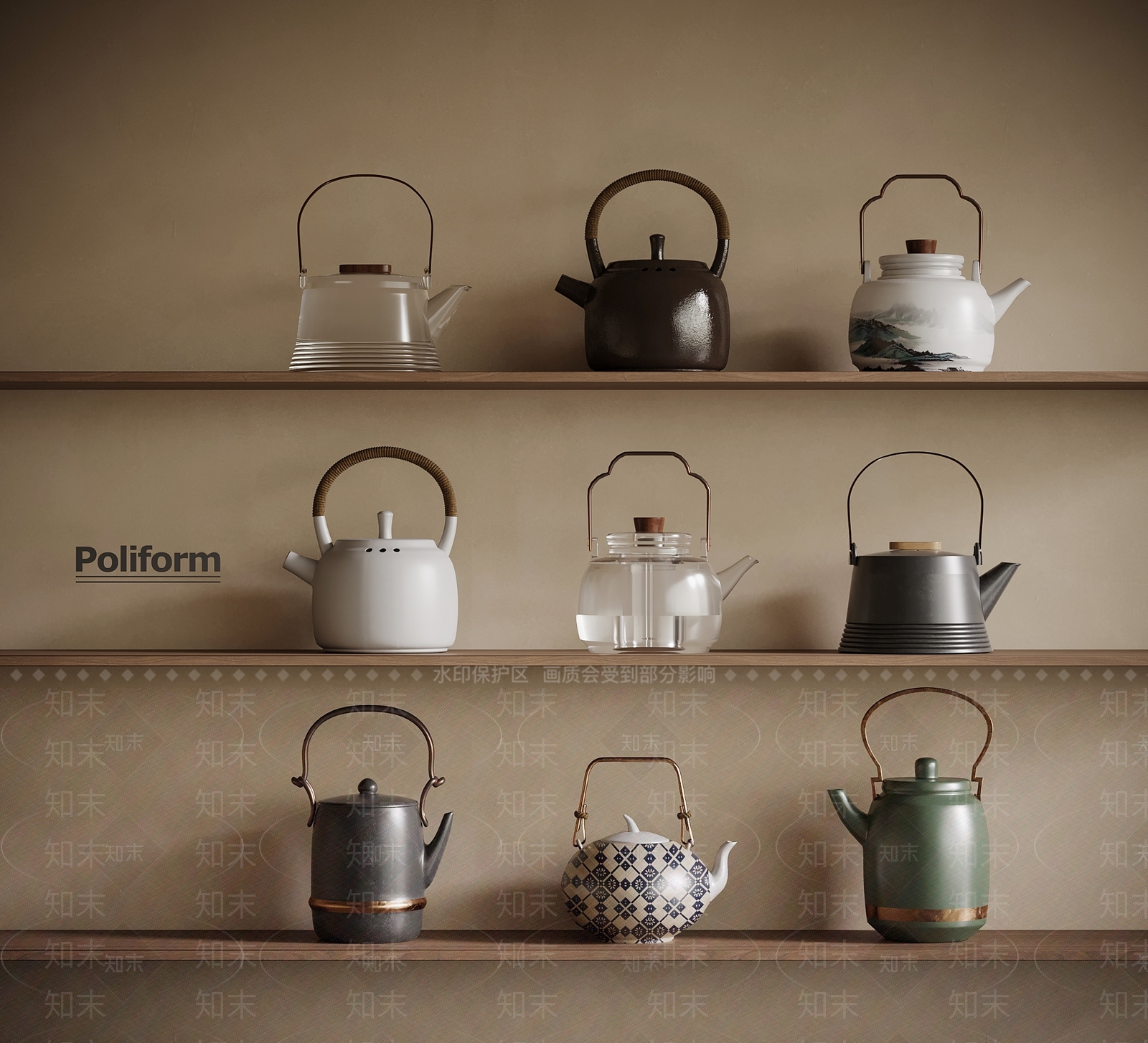 茶具3D模型下载【ID:1199261026】