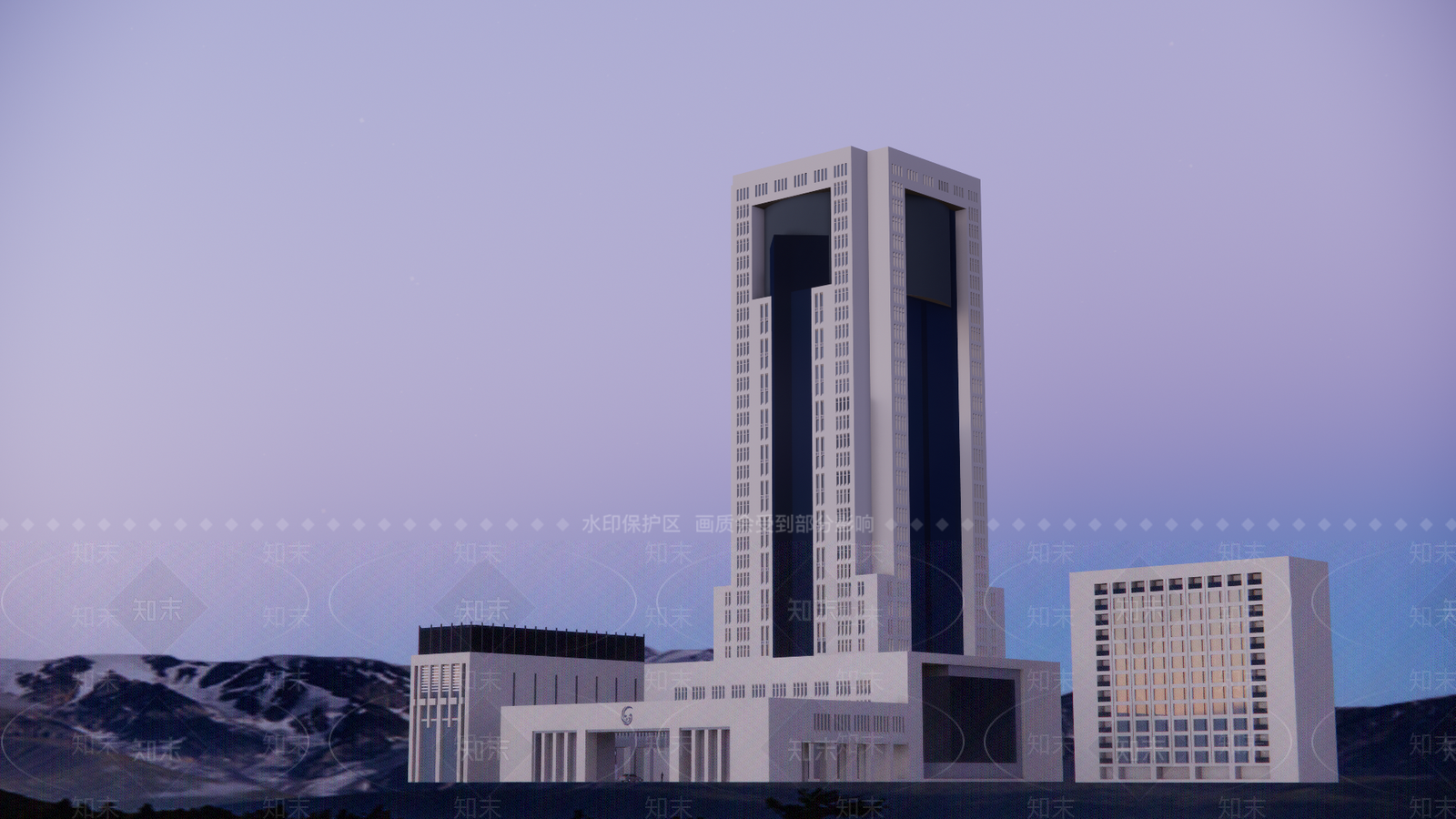 欧式简欧办公楼SU模型下载【ID:1199261784】