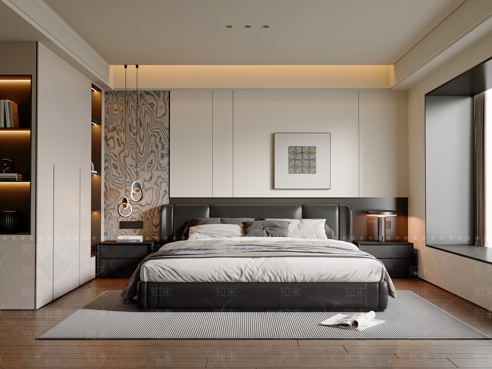 现代简约家居卧室3D模型下载【ID:1199261913】