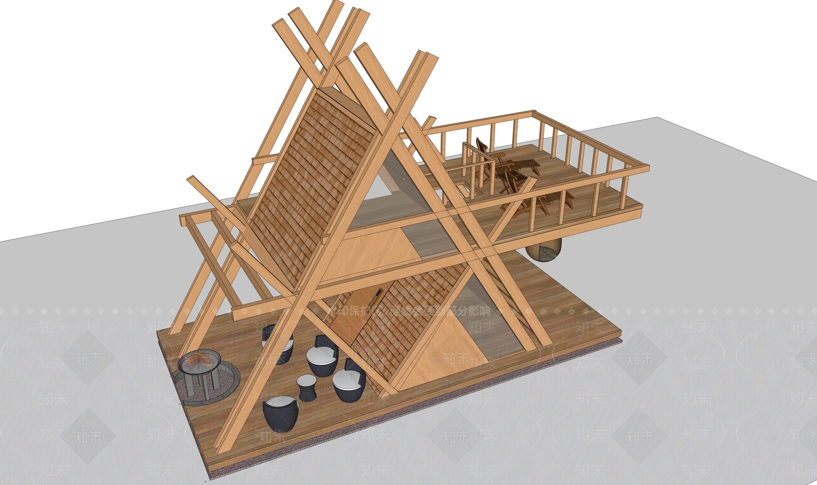 极简其他景观小建筑SU模型下载【ID:1199264033】