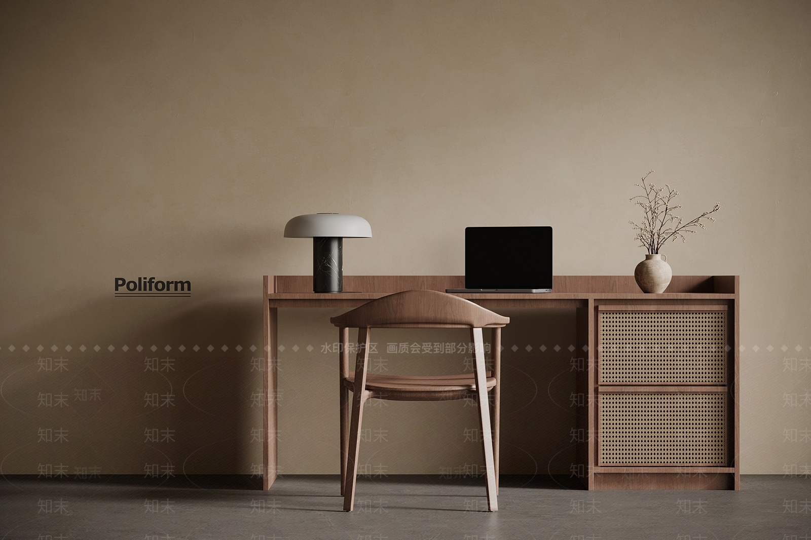 中古书桌椅3D模型下载【ID:1199268694】