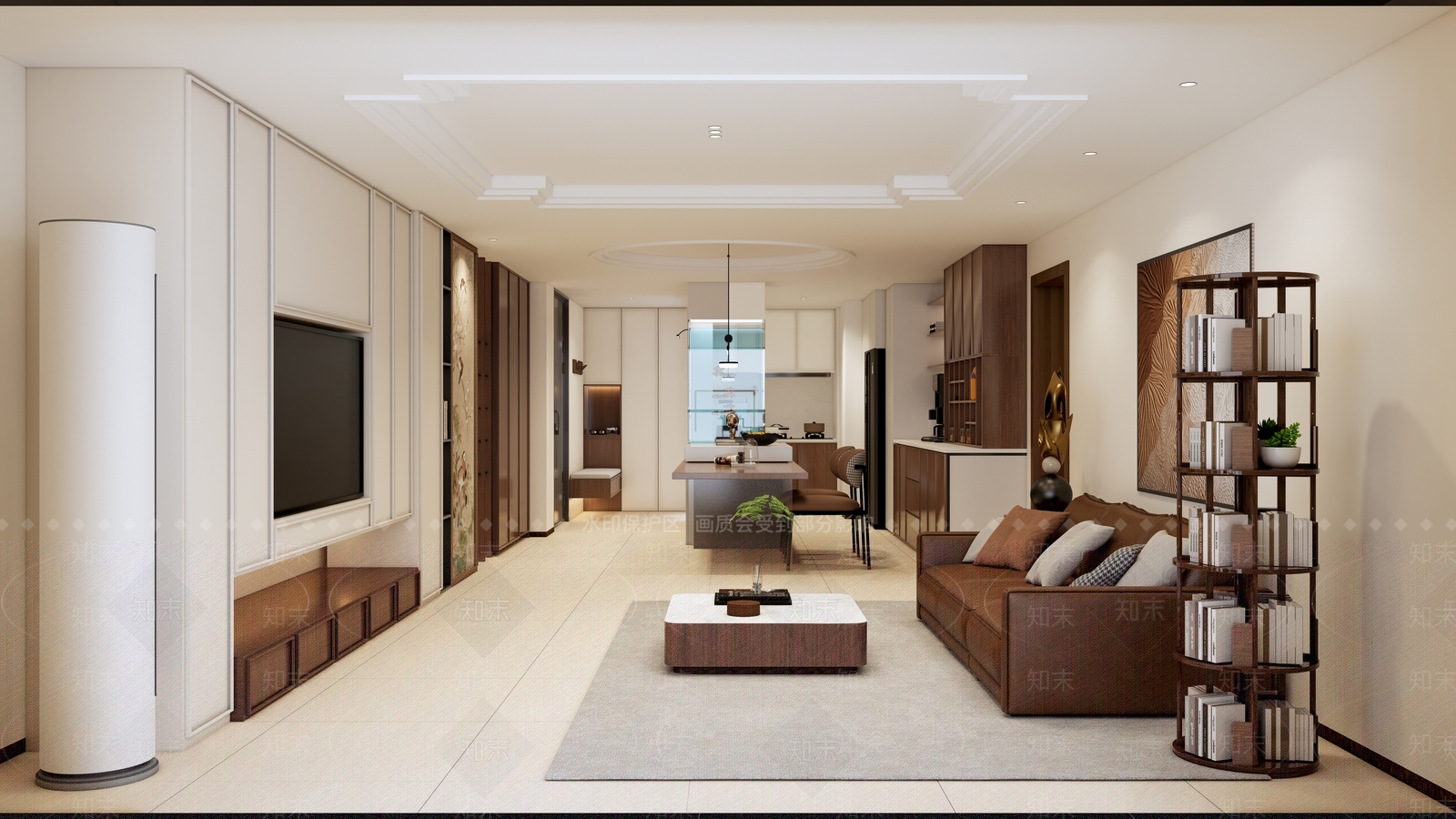 新中式中式家居客厅SU模型下载【ID:1199627370】
