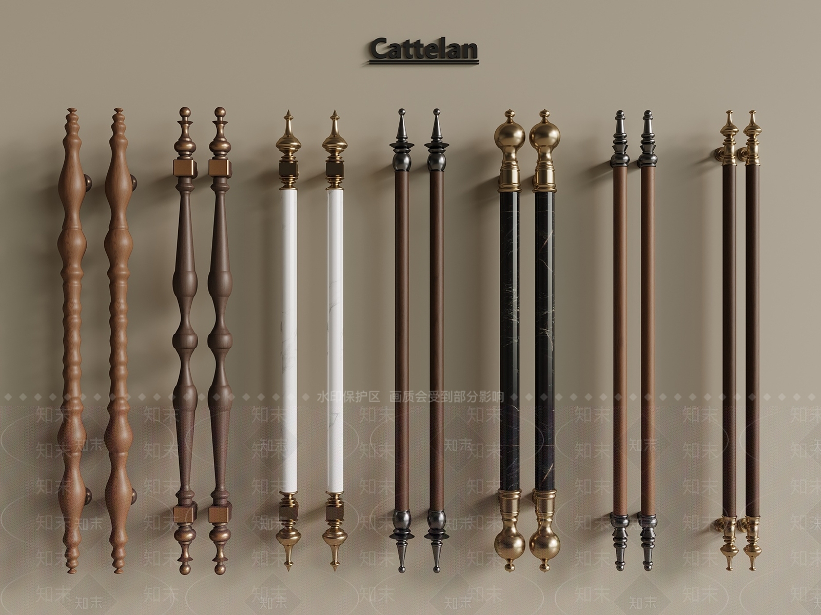 法式复古拉手SU模型下载【ID:1199272671】