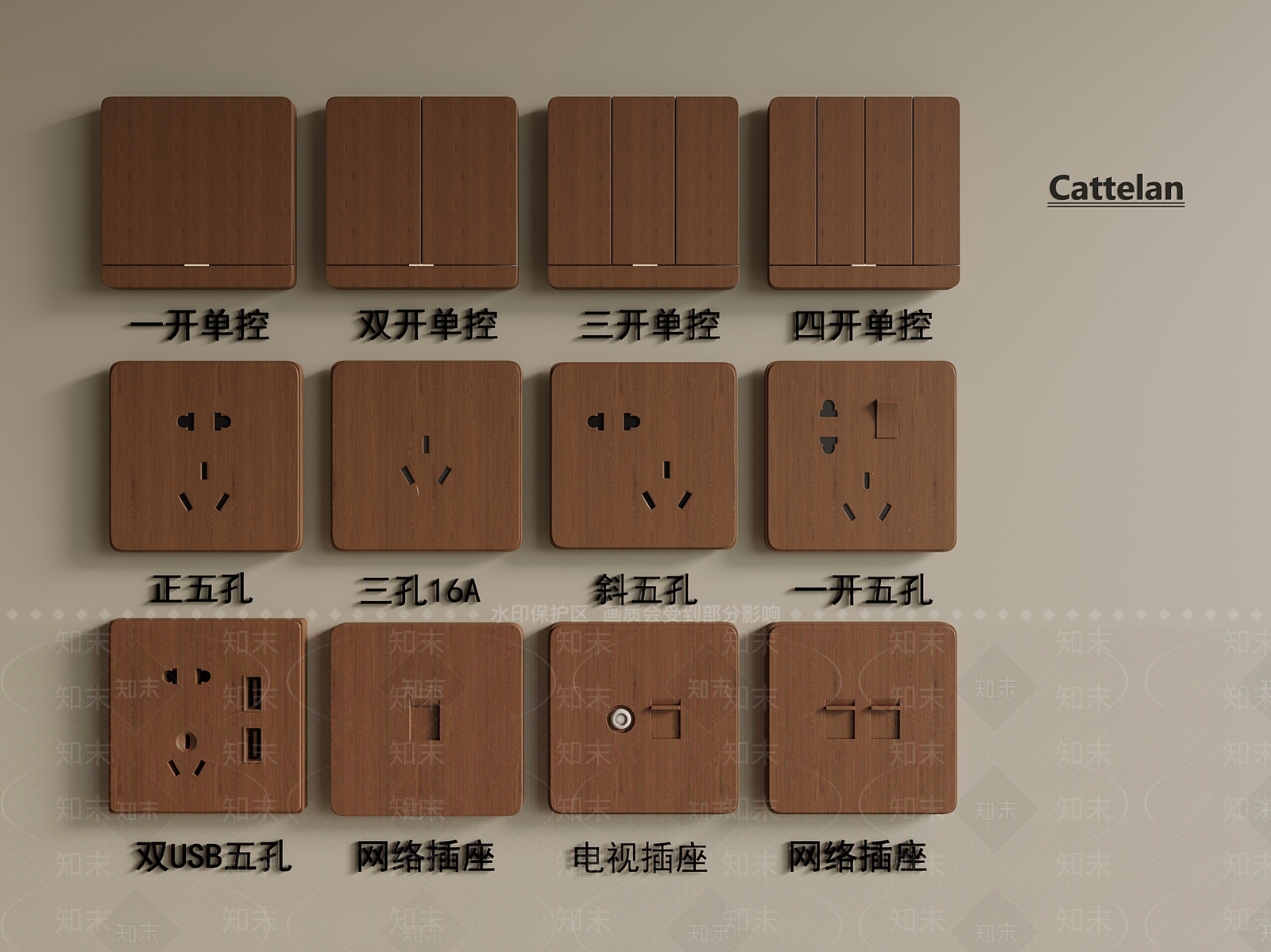 开关插座SU模型下载【ID:1199273672】