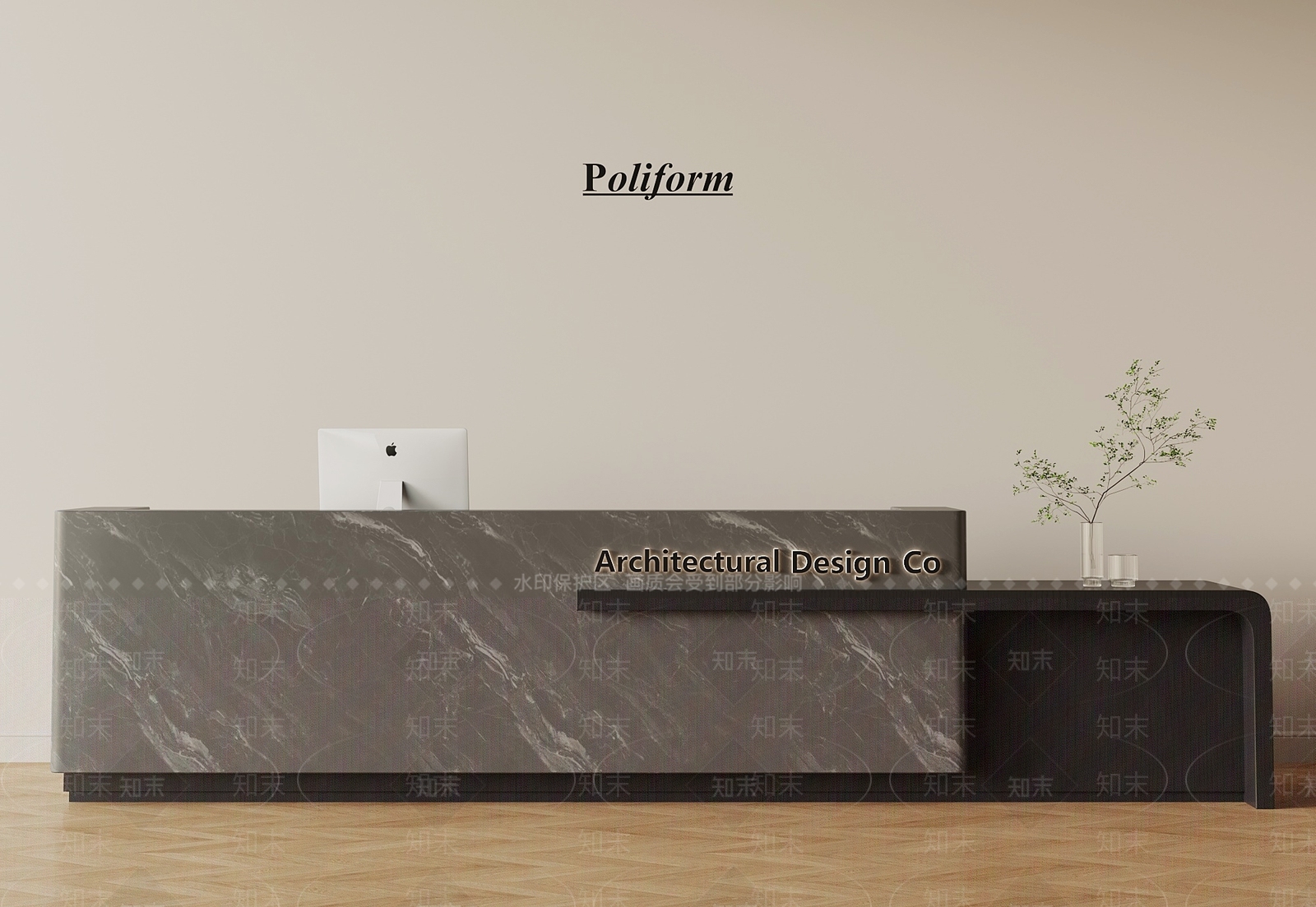 现代前台3D模型下载【ID:1199274804】