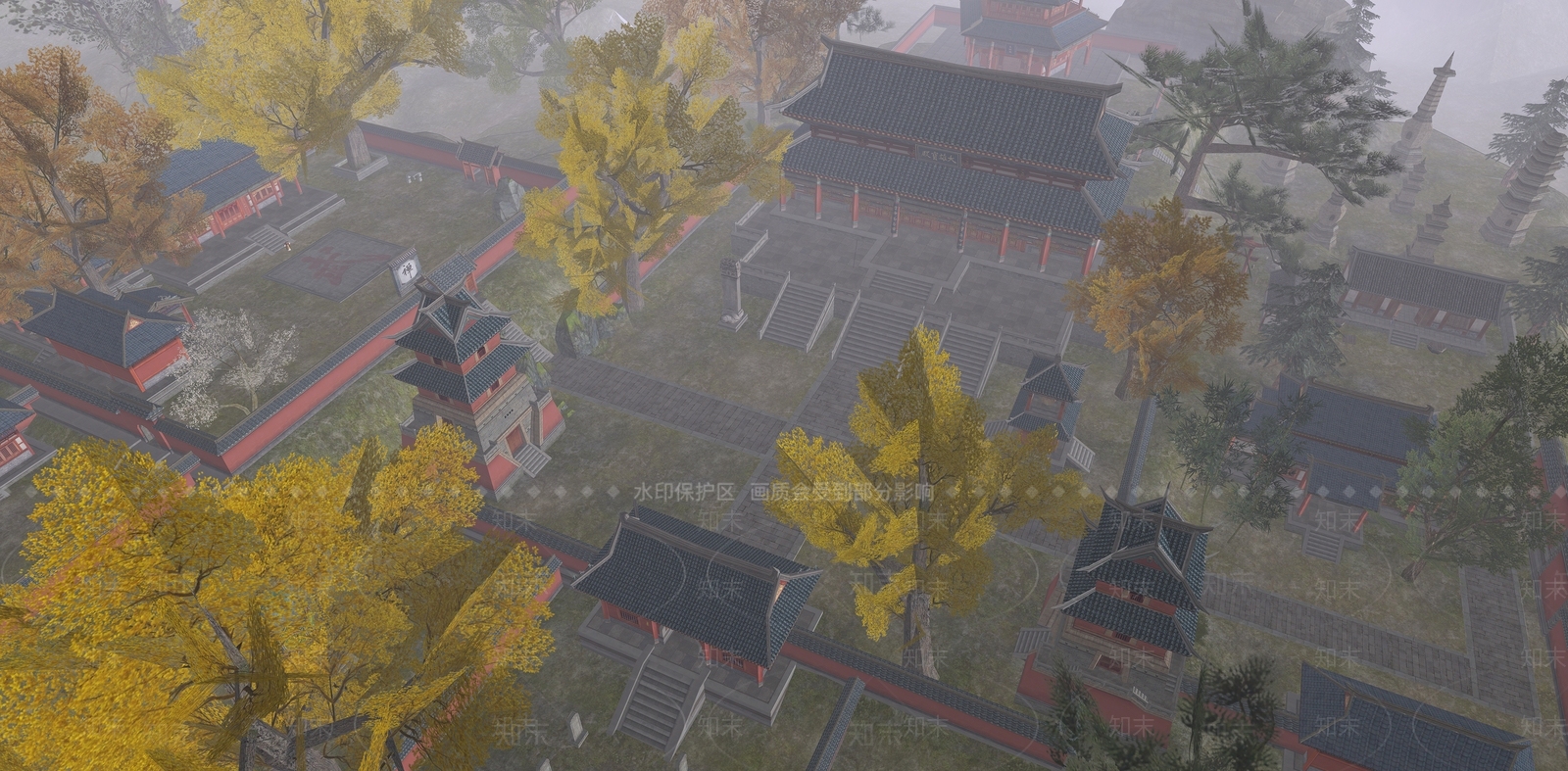 中式寺庙建筑SU模型下载【ID:1199275575】