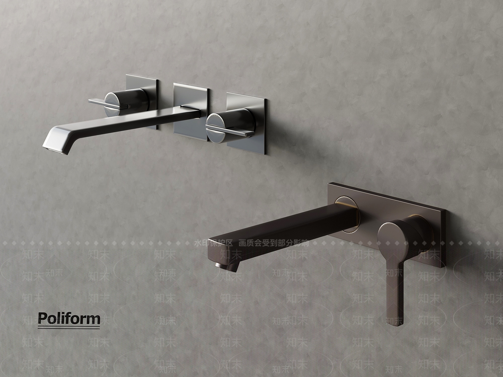 现代水龙头SU模型下载【ID:1199278844】