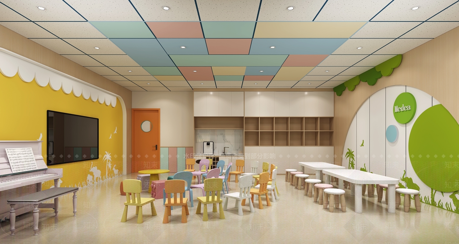 现代幼儿园3D模型下载【ID:1199280895】