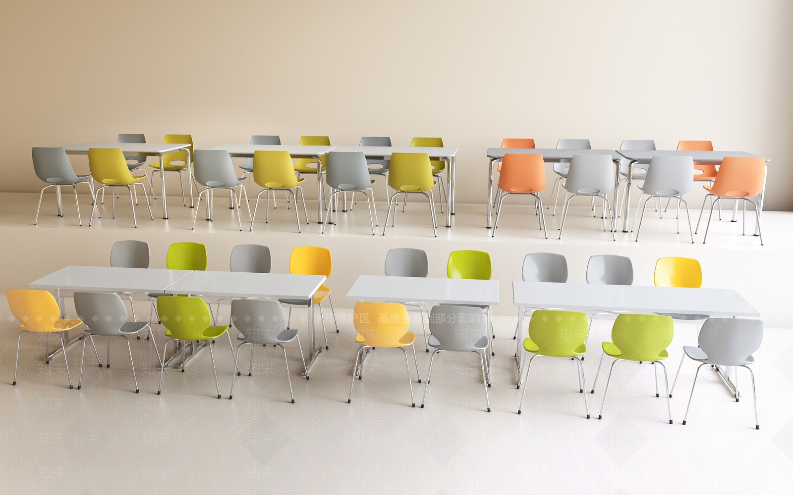 现代食堂SU模型下载【ID:1199281595】