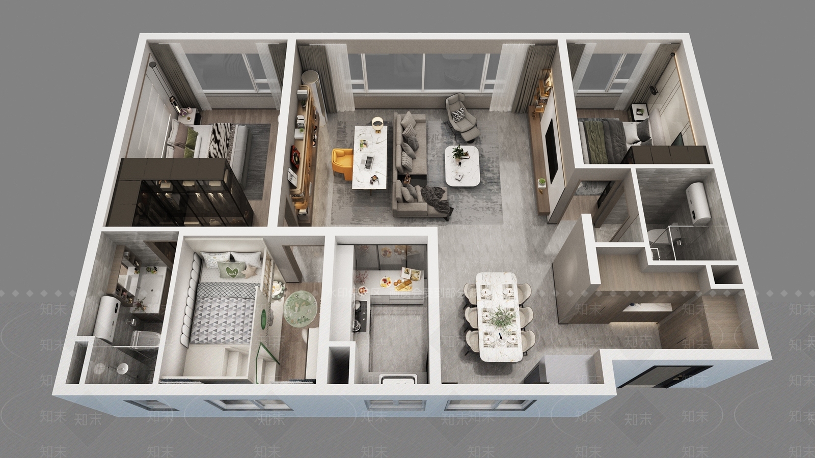 现代其他家装3D模型下载【ID:1199286163】