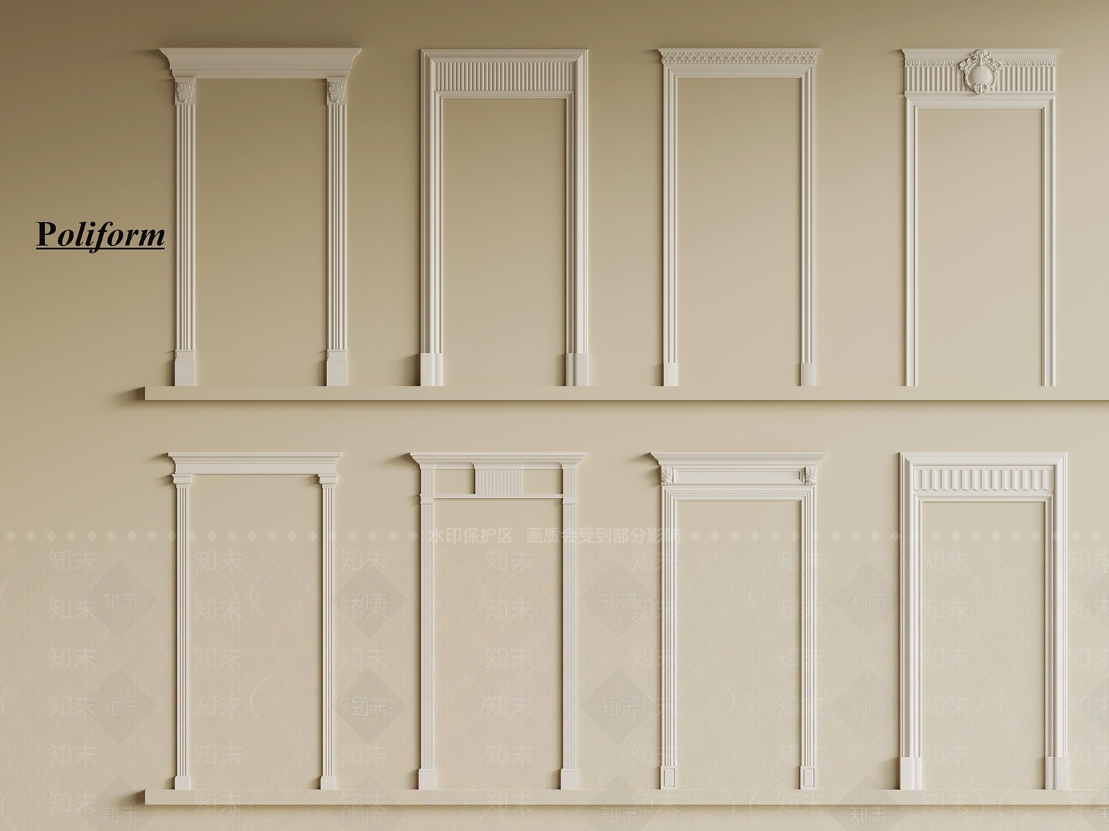 法式门套3D模型下载【ID:1199284539】