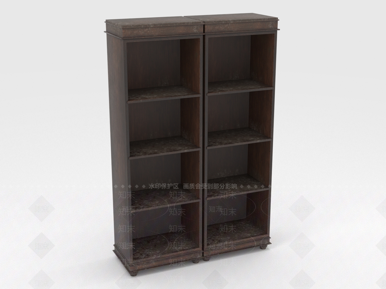 复古书柜3D模型下载【ID:1199289974】