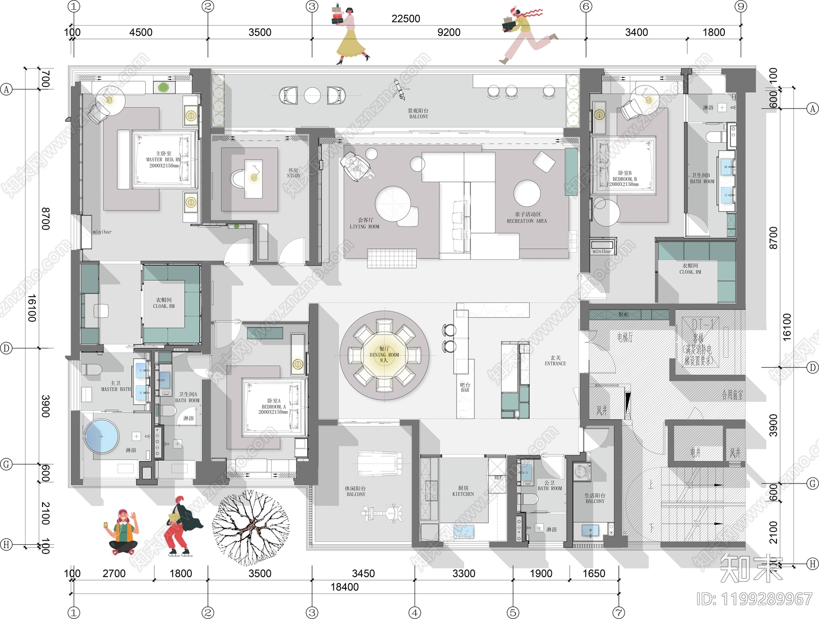 大平层施工图下载【ID:1199289967】