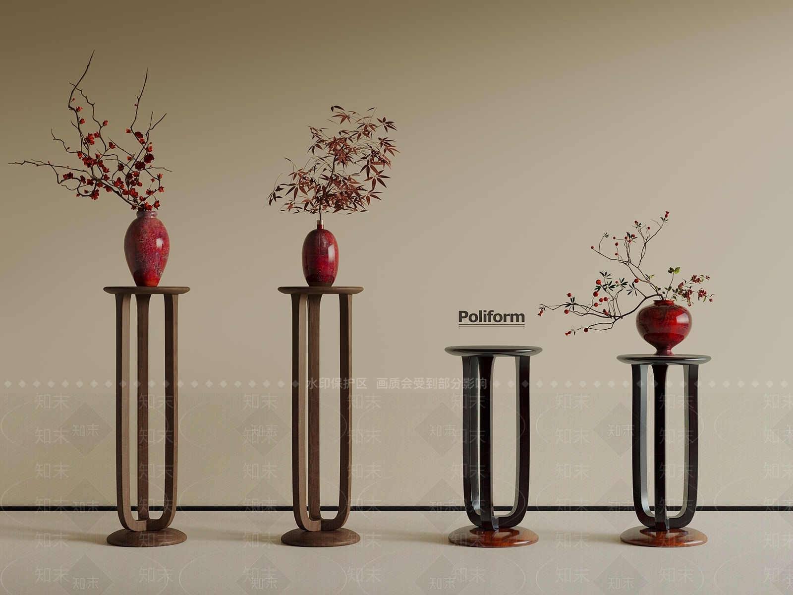 新中式花架3D模型下载【ID:1199292734】