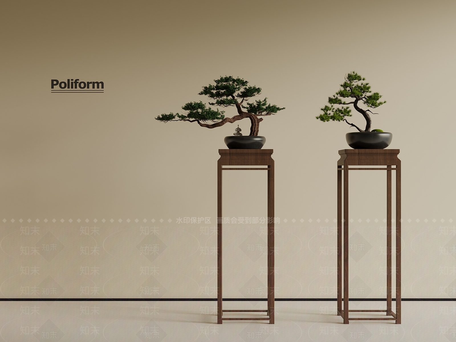 新中式花架3D模型下载【ID:1199292874】