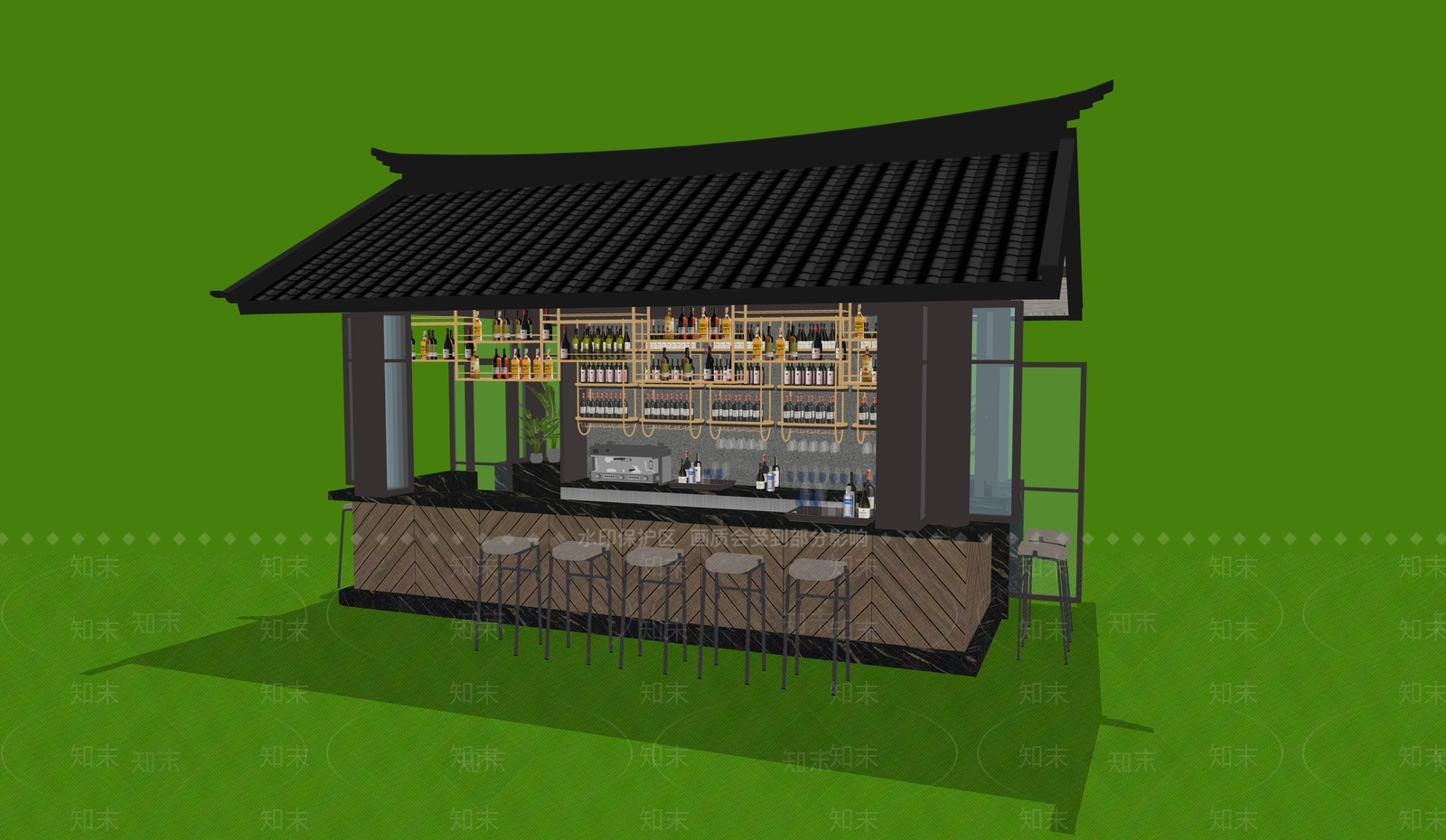 餐车SU模型下载【ID:1199295676】