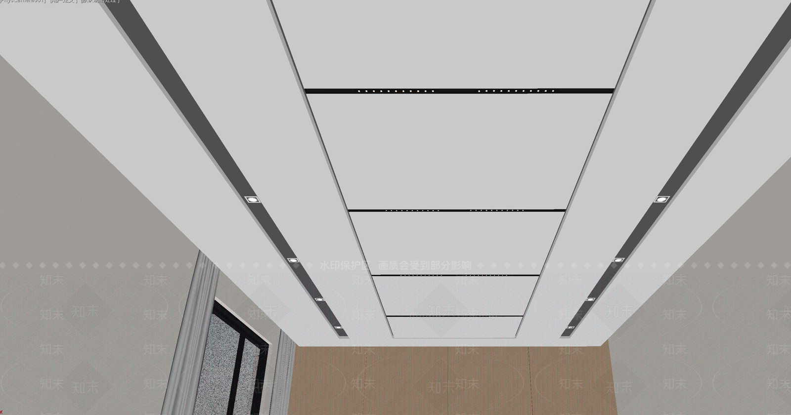 现代吊顶SU模型下载【ID:1199297495】