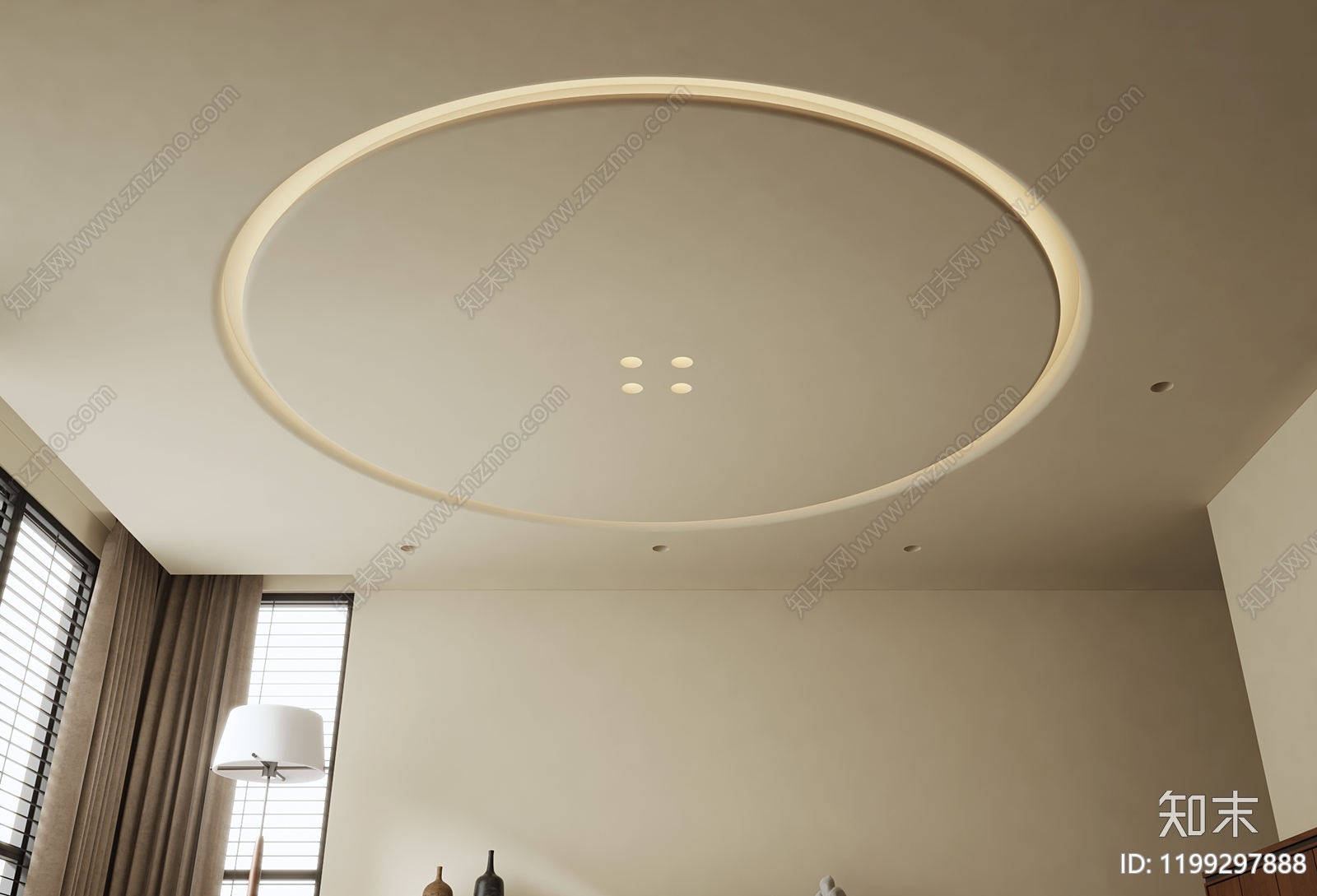 中古法式吊顶SU模型下载【ID:1199297888】