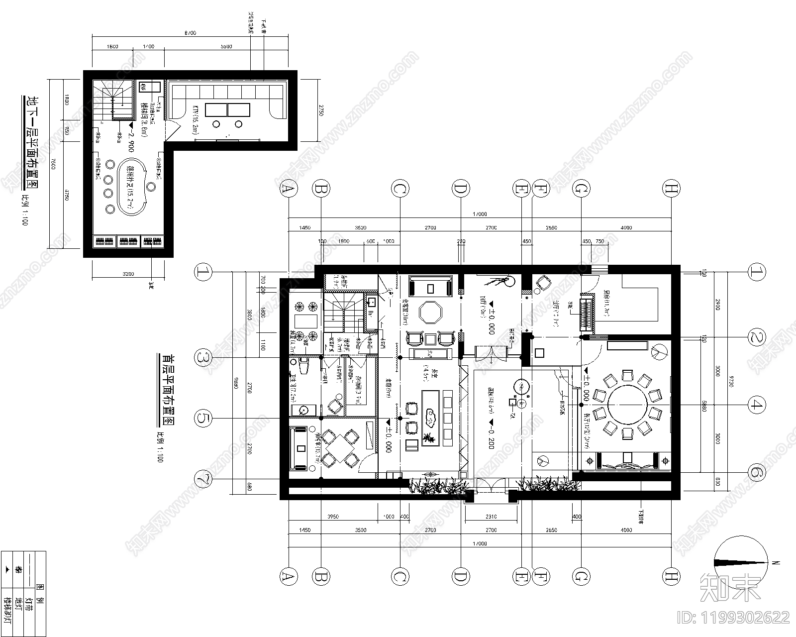 新中式会所cad施工图下载【ID:1199302622】