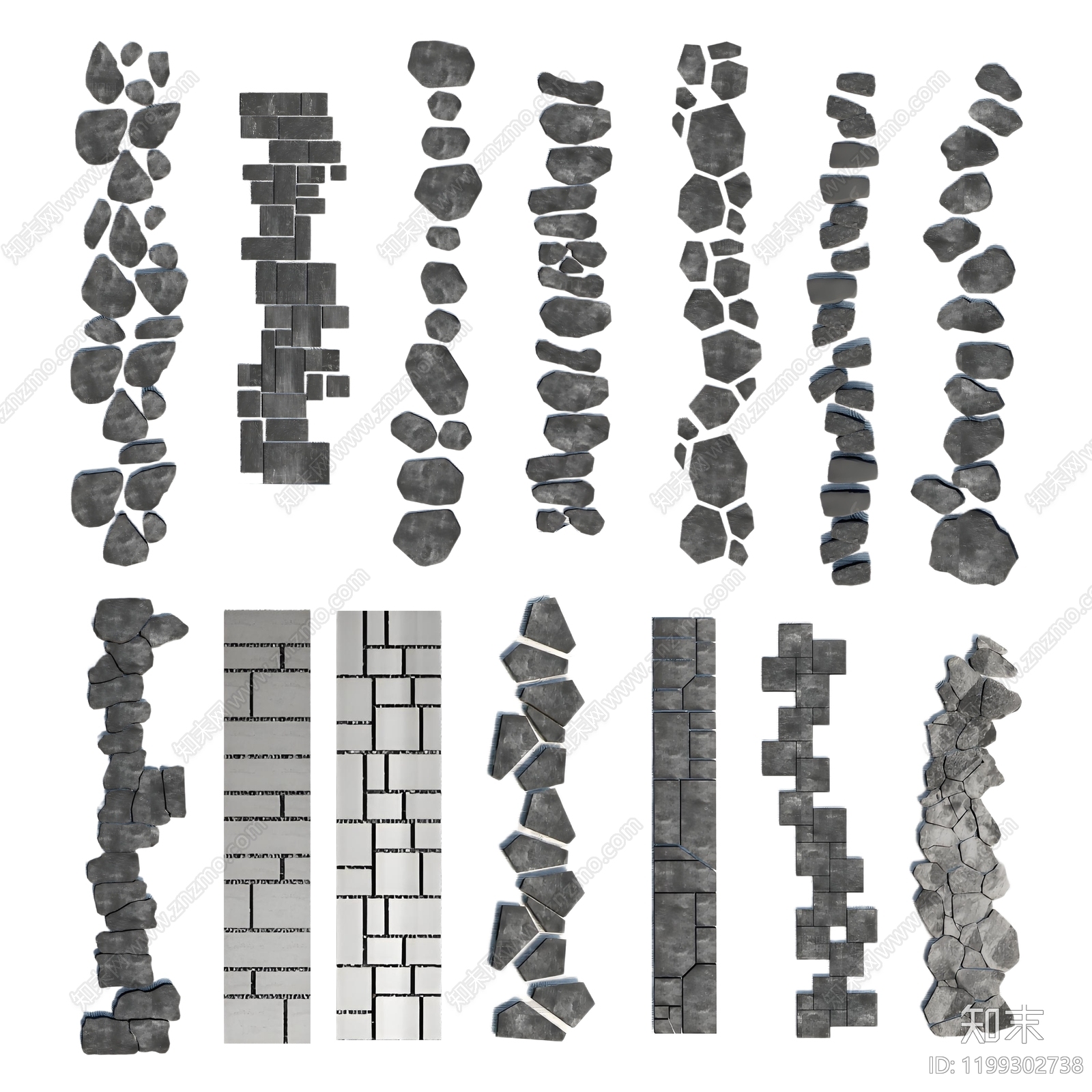 新中式中式道路彩平图下载【ID:1199302738】