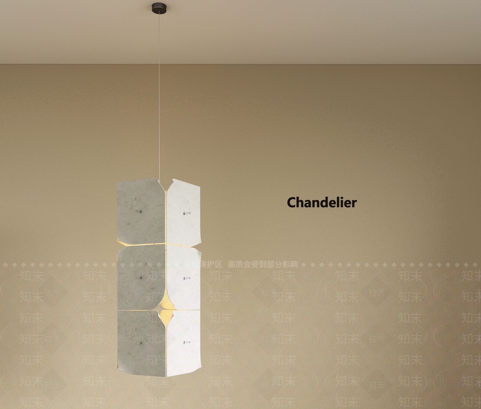 现代意式楼梯吊灯3D模型下载【ID:1199307269】