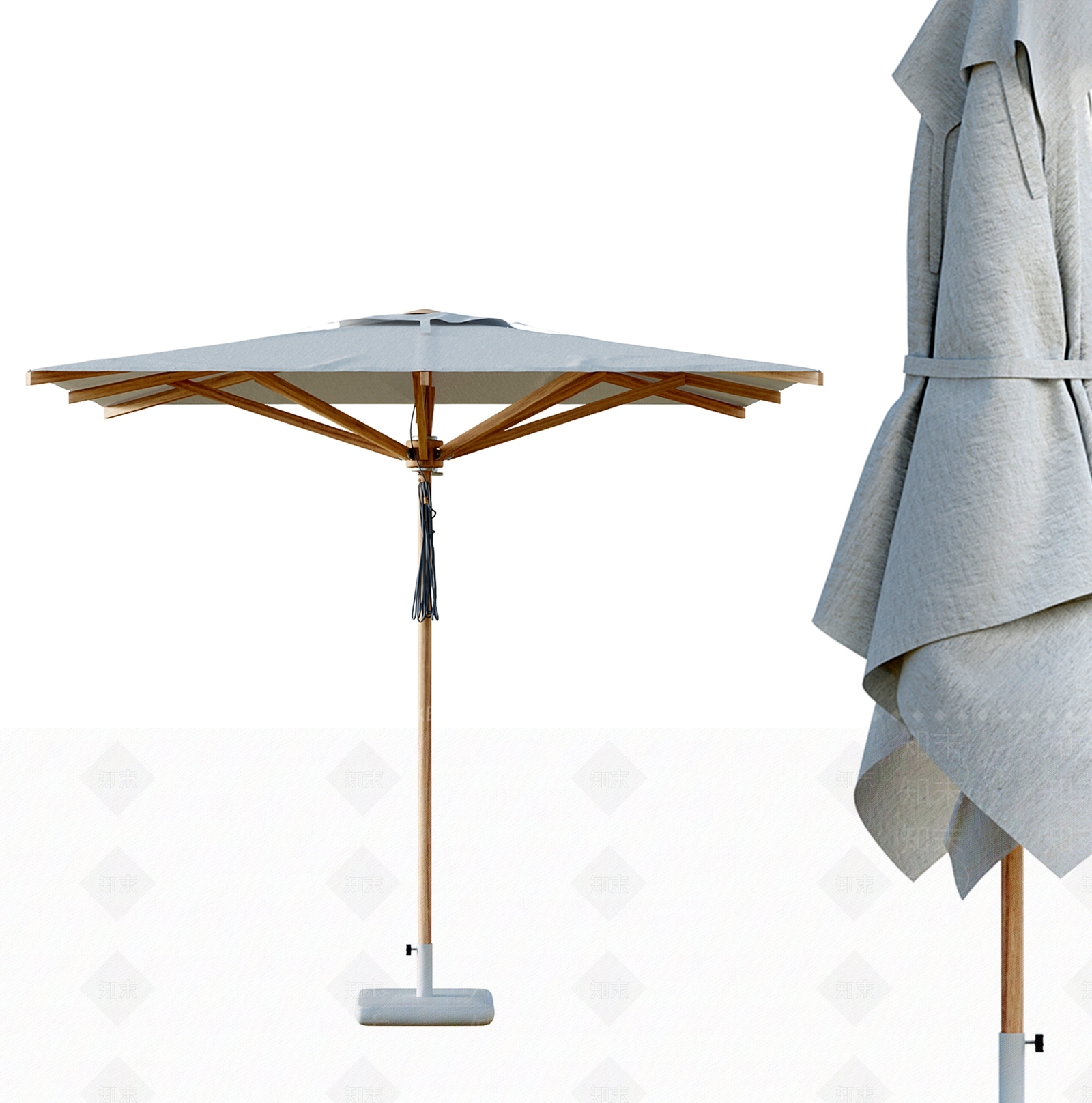 现代简约遮阳伞SU模型下载【ID:1199308752】