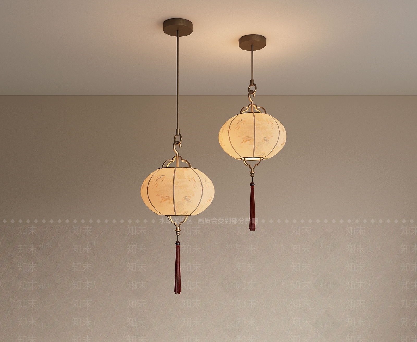 新中式禅意灯笼3D模型下载【ID:1199310271】