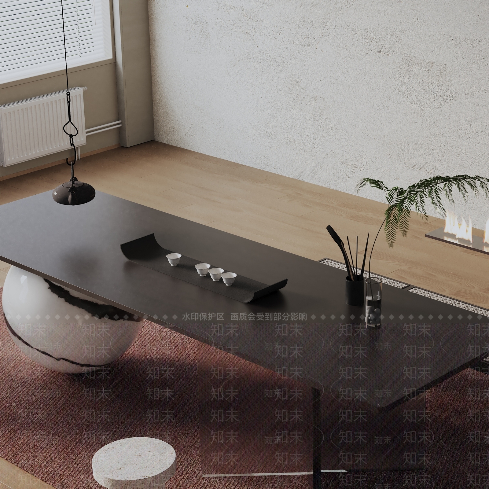 现代茶室3D模型下载【ID:1199310973】