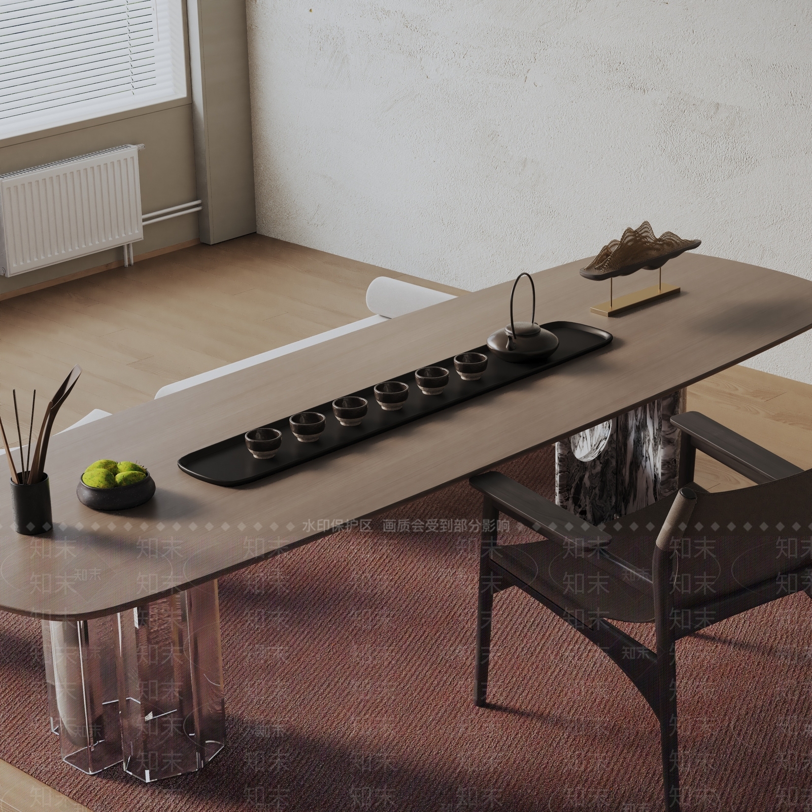 现代茶室3D模型下载【ID:1199311504】