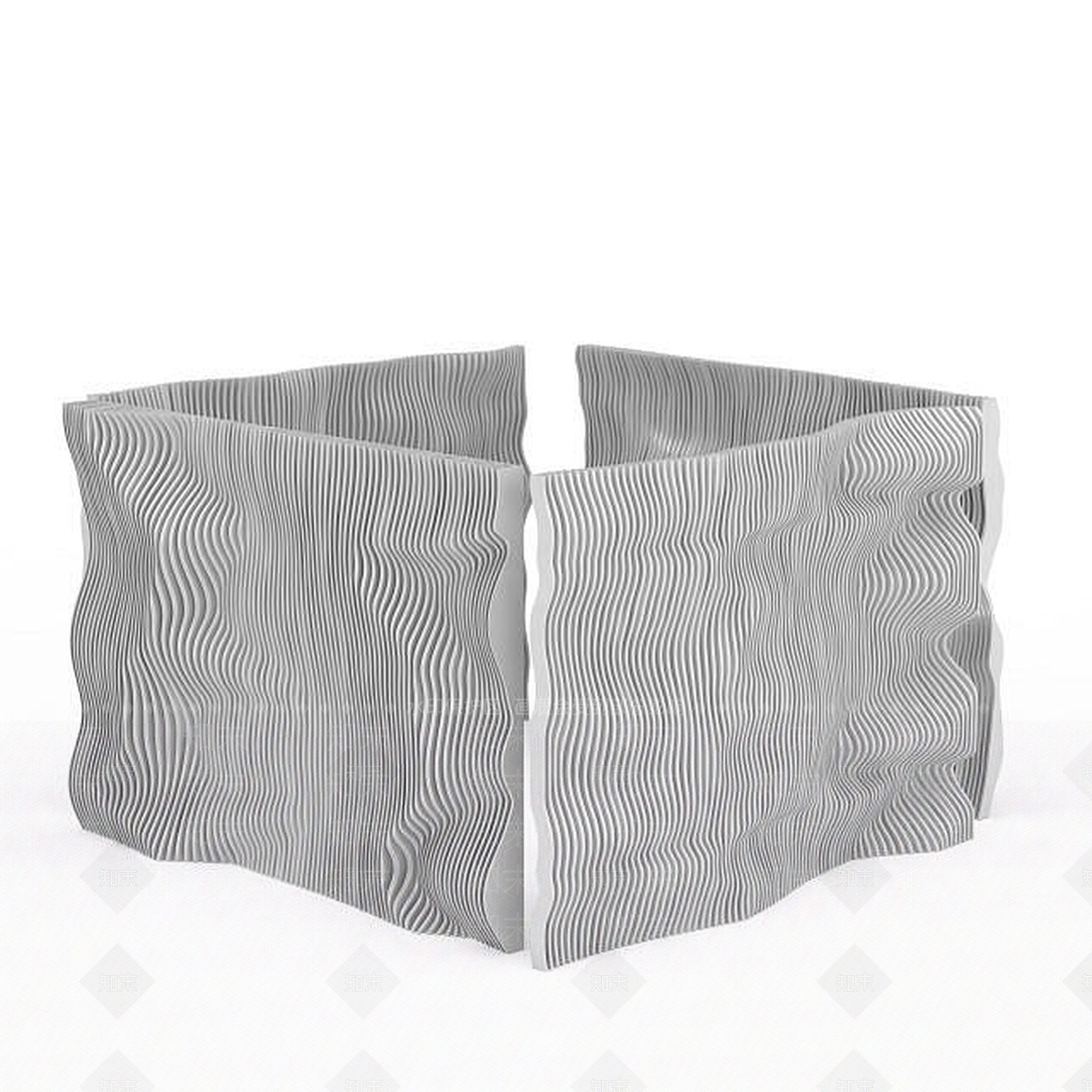 现代造型墙壁3D模型下载【ID:1199314460】