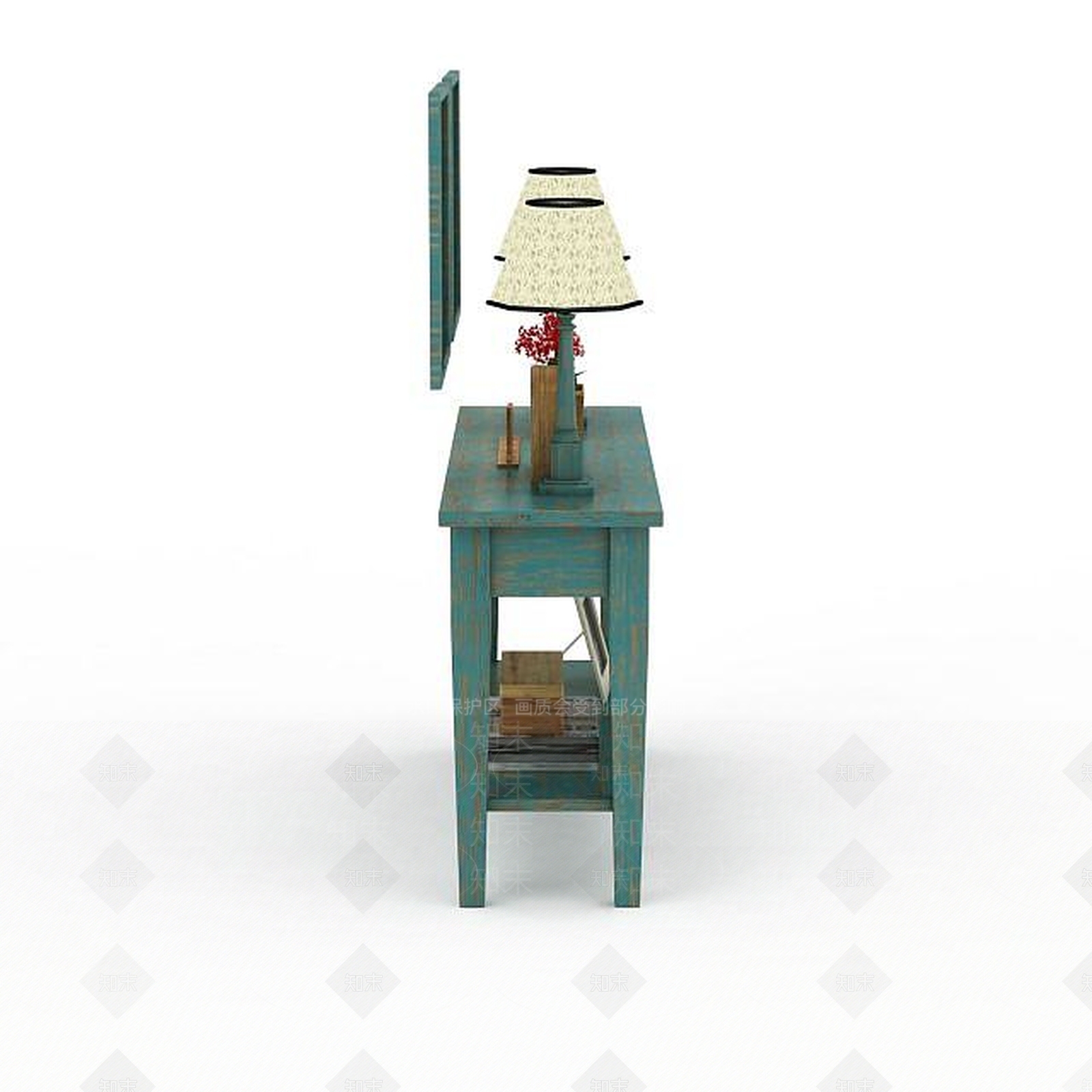 现代书房装饰品3D模型下载【ID:1199314683】