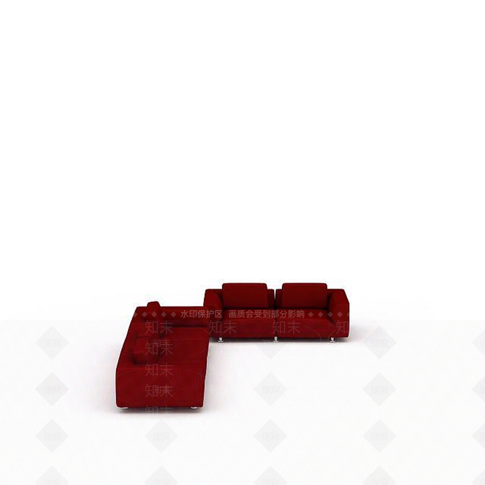 现代客厅布艺沙发3D模型下载【ID:1199315150】