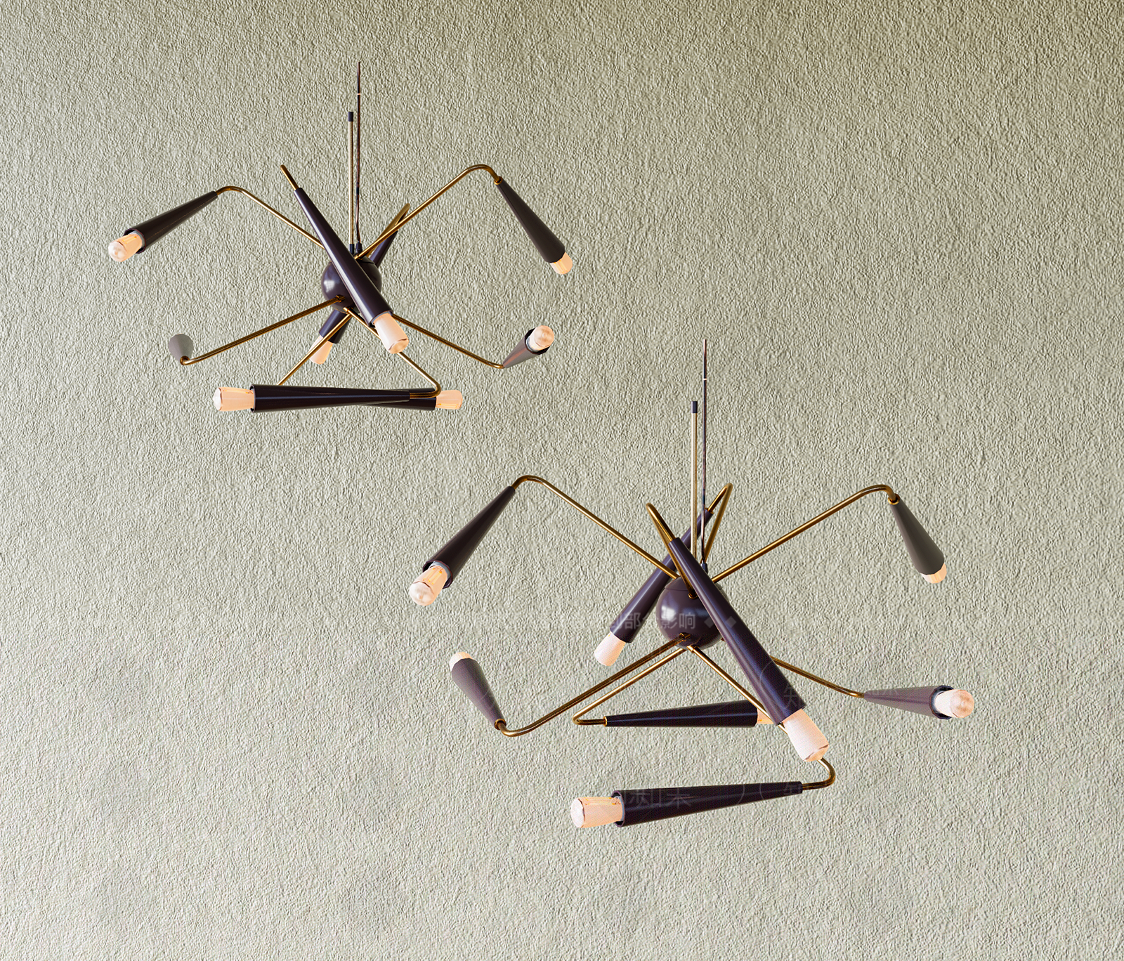 现代意式客厅吊灯3D模型下载【ID:1199316845】