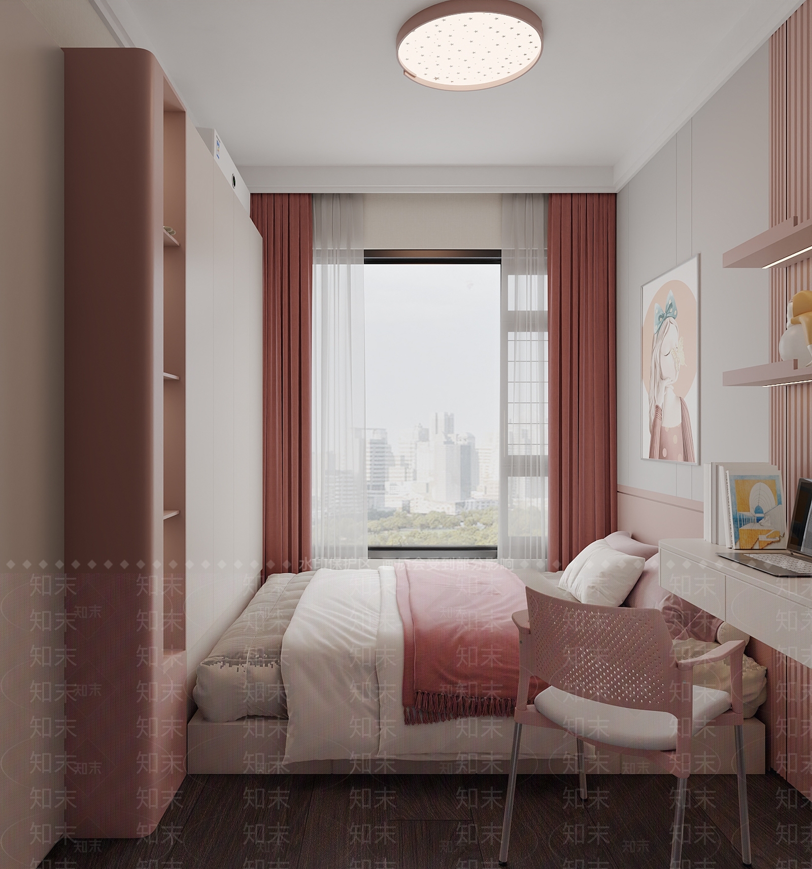 现代女孩房3D模型下载【ID:1199324079】