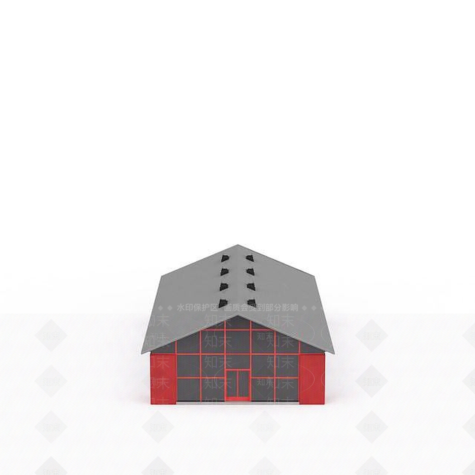 现代平房建筑3D模型下载【ID:1199324384】