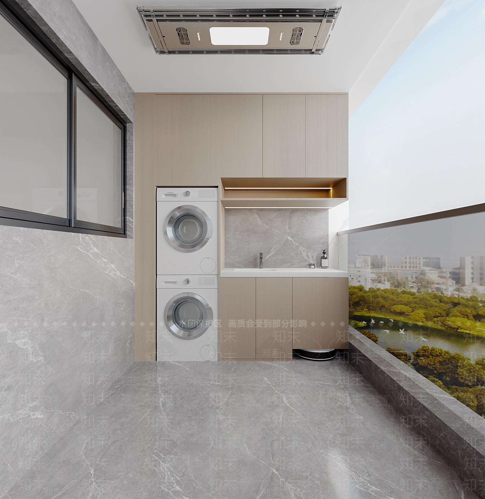 现代阳台3D模型下载【ID:1199324445】