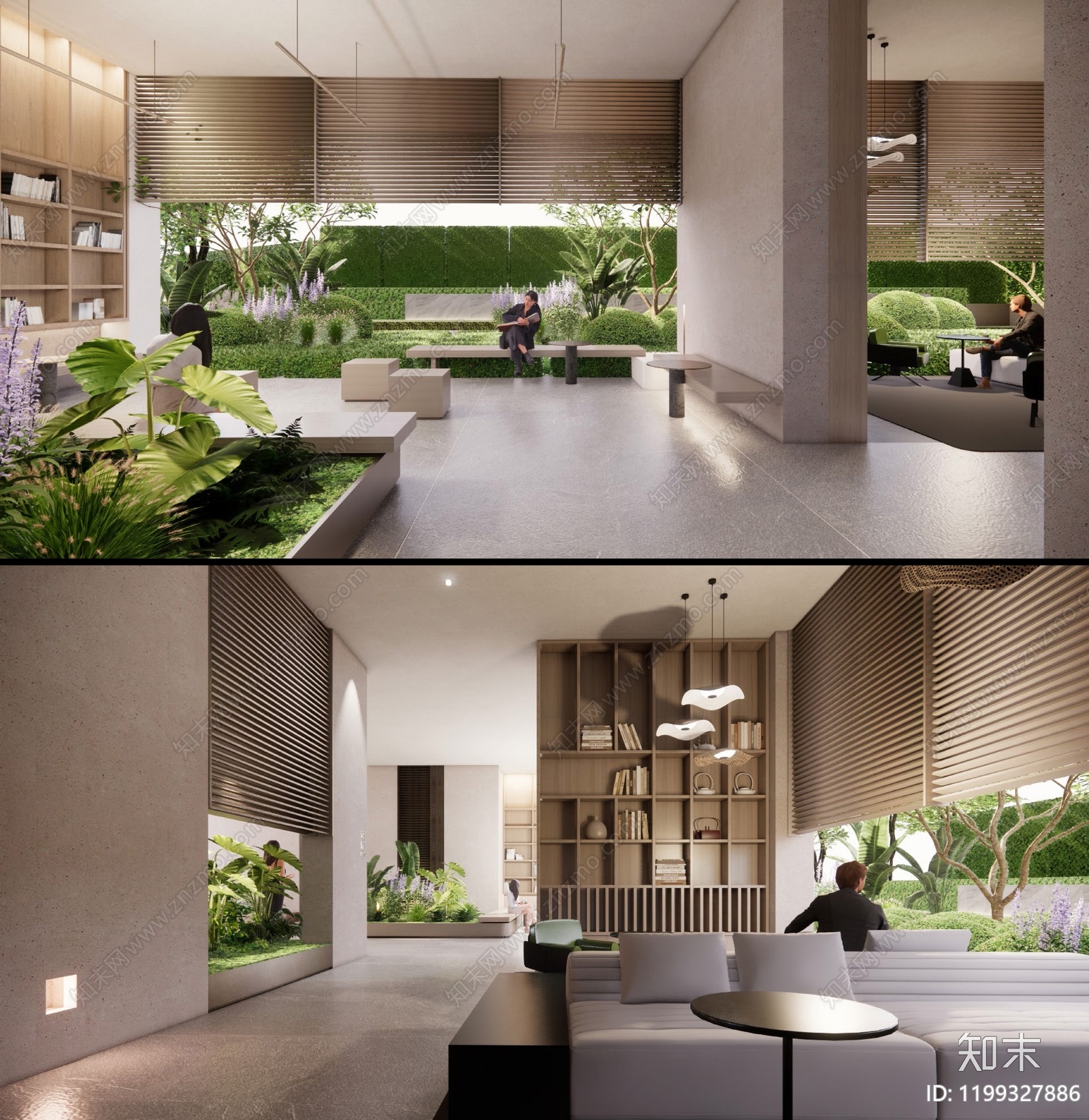 现代轻奢屋顶花园下载【ID:1199327886】