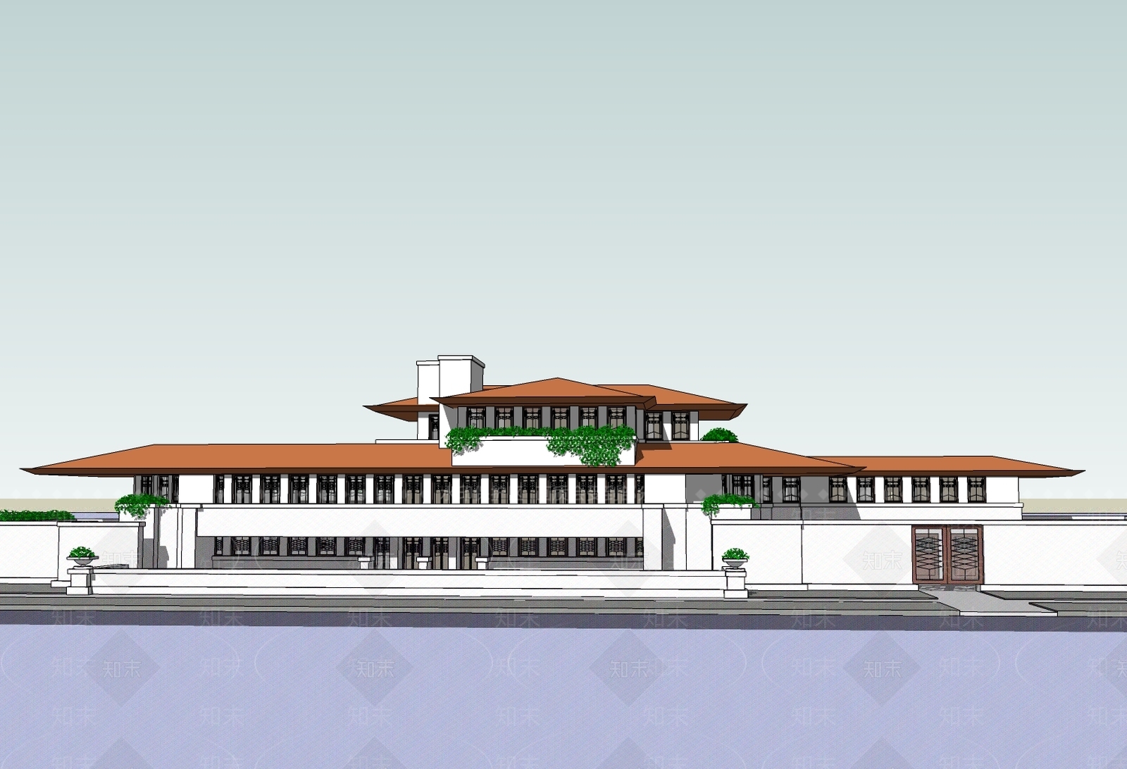 欧式别墅SU模型下载【ID:1199330051】