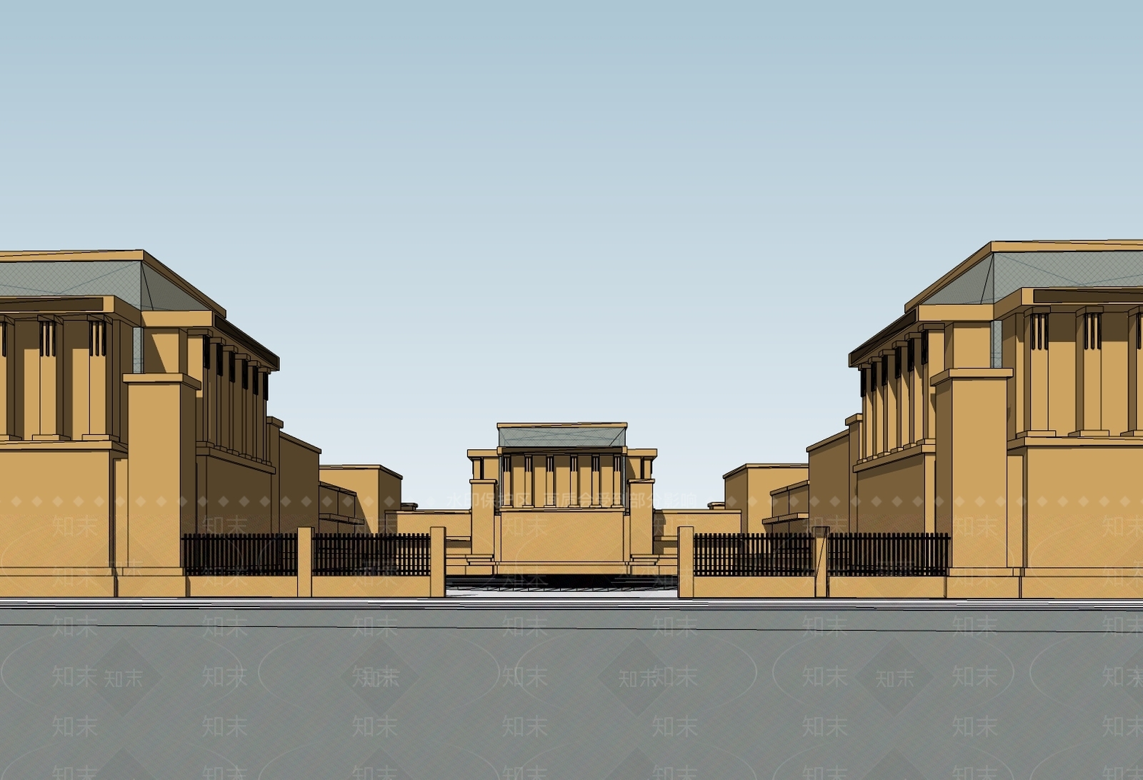 欧式教堂建筑SU模型下载【ID:1199330309】